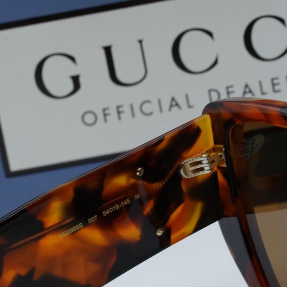 Gucci GG0956S 007 Square Sunglasses - Amber Havana/Brown main image 10